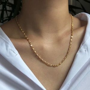 Women’s Simple Gold Rope Style Chain Necklace